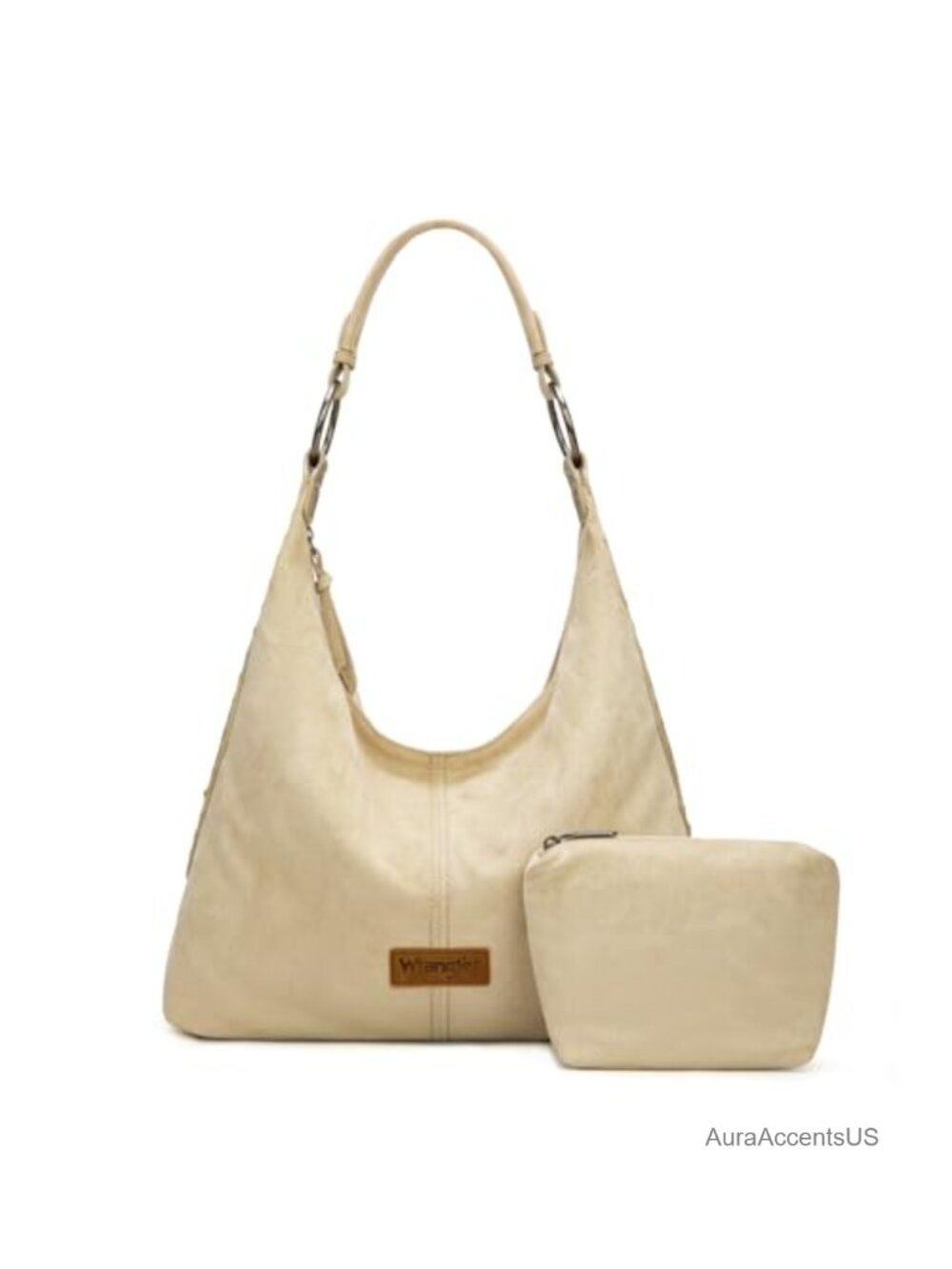 Wrangler Suede Hobo Purse for Women Embossed Soft Slouchy Shoulder Bag